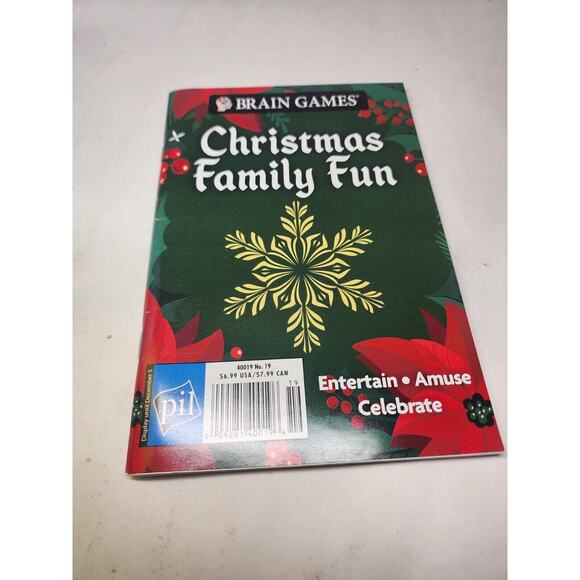 Brain Games Christmas Family Fun Magazine Issue 19 Entertain Amuse Celebrate - Picture 1 of 2
